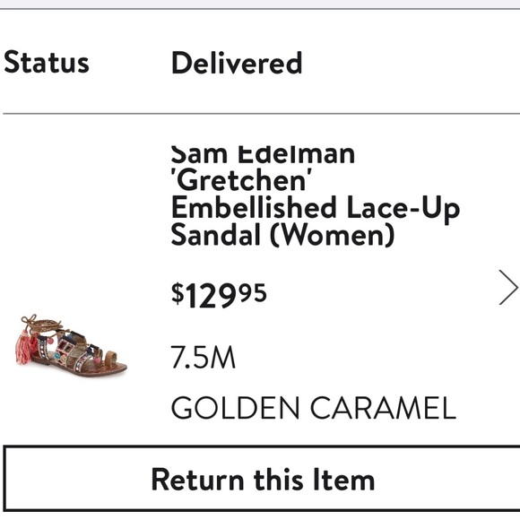 Sam Edelman ‘Gretchen’ Embellished Lace Up Sandal, 7.5 - Picture 6 of 9